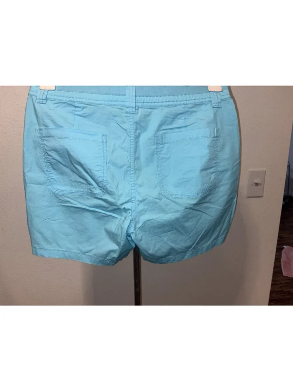 St Johns Bay Blue Casual Shorts Women 10 32X5 Stretch